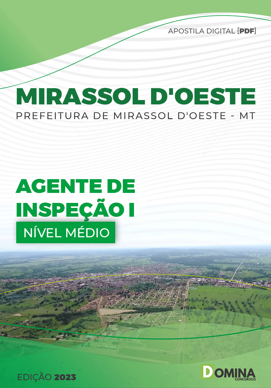 Apostila Pref Mirassol D’oeste MT 2023 Agente Inspeção I