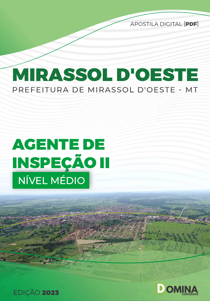 Apostila Pref Mirassol D’oeste MT 2023 Agente Inspeção II