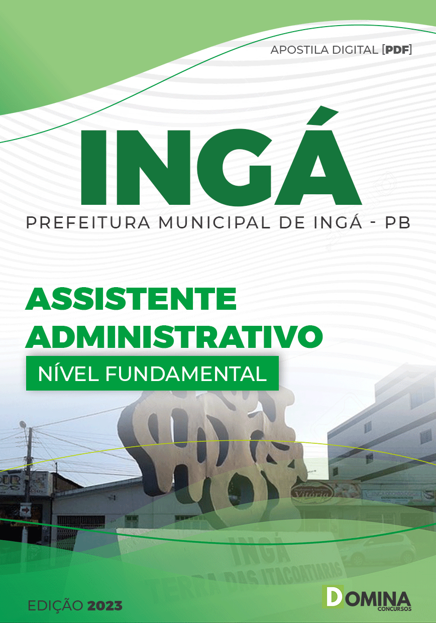Apostila Digital Pref Ingá PB 2023 Assistente Administrativo