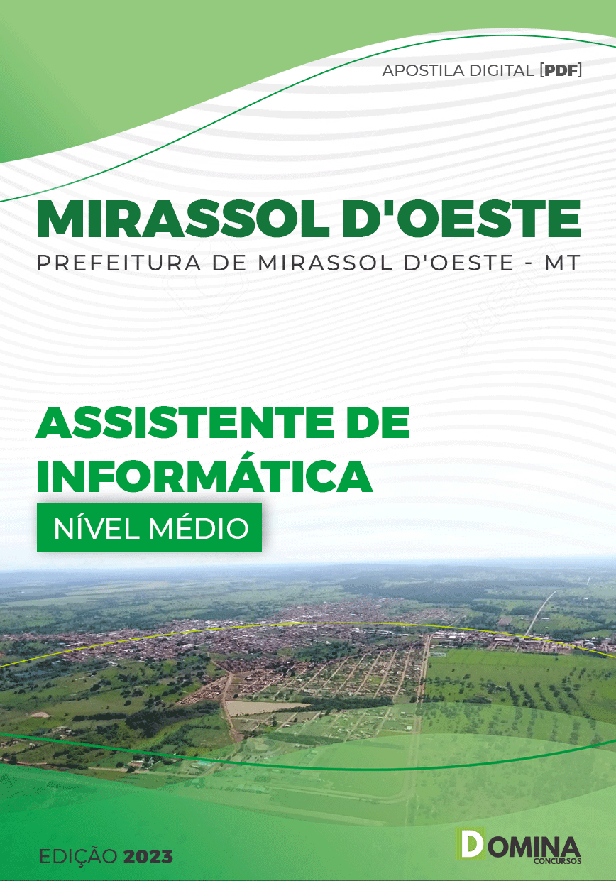 Apostila Pref Mirassol D’oeste MT 2023 Assistente Informática