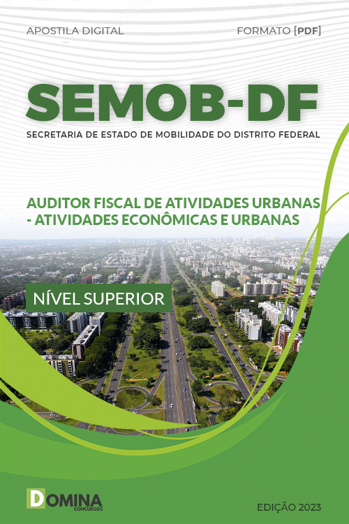 Apostila SEMOB DF 2023 Auditor Atividade Econômicas Urbanas