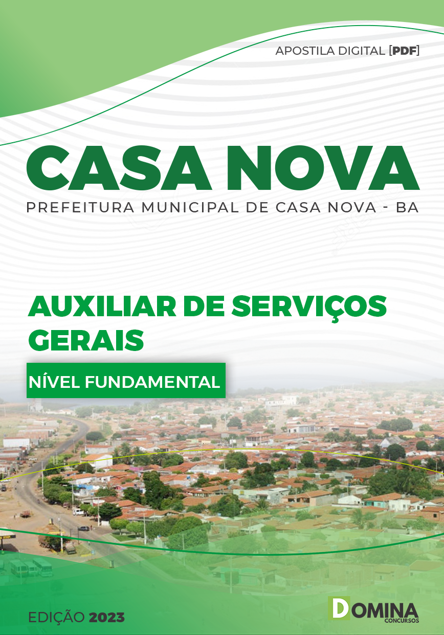 Apostila Pref Casa Nova BA 2023 Auxiliar Serviço Gerais
