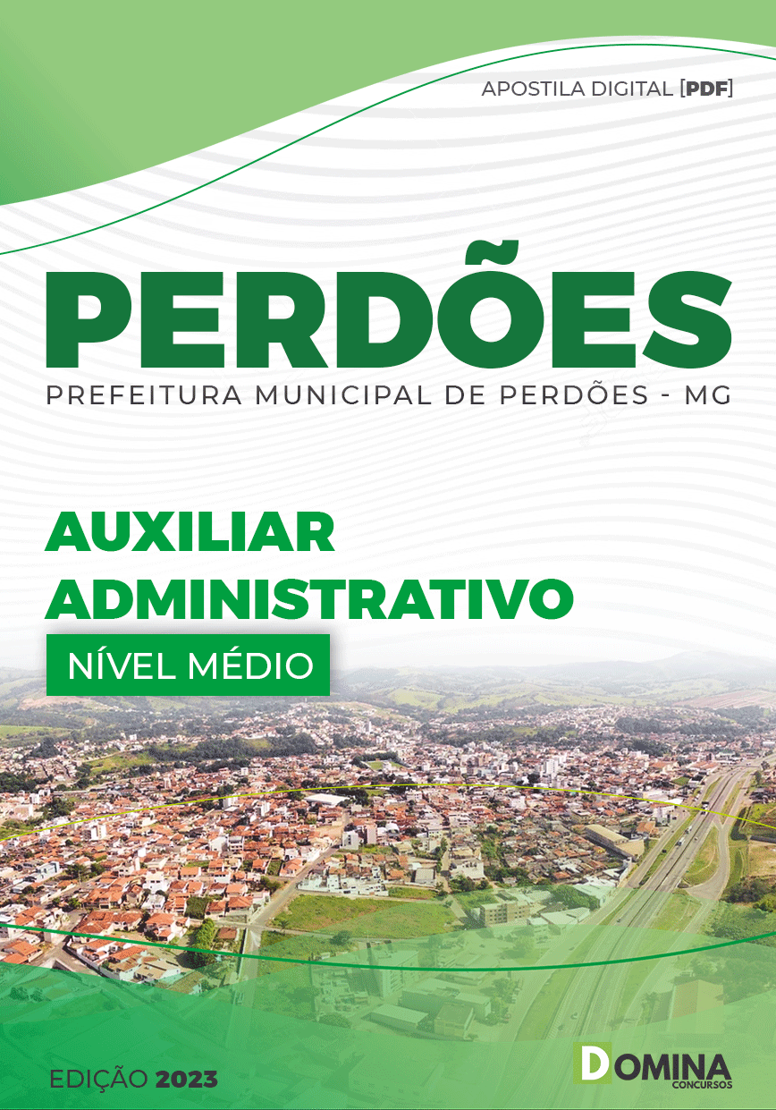 Apostila Pref Perdões MG 2023 Auxiliar Administrativo