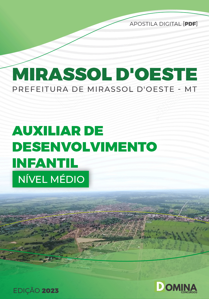 Apostila Pref Mirassol D’oeste MT 2023 Auxiliar Desenvolvimento Infantil