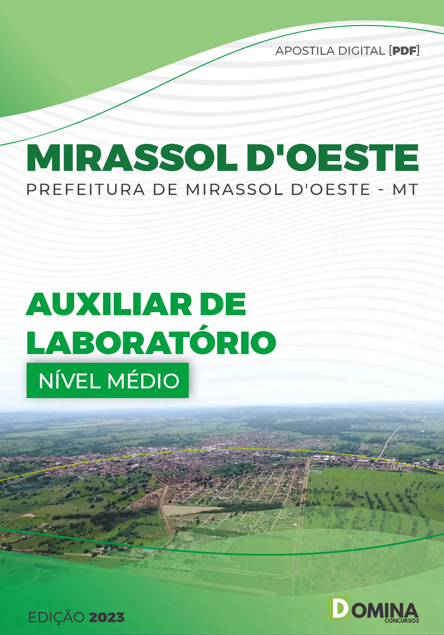 Apostila Pref Mirassol D’oeste MT 2023 Auxiliar Laboratório