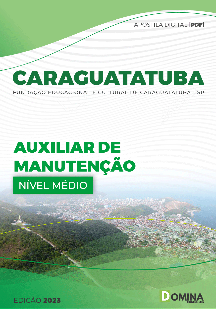 Apostila FUNDACC Caraguatatuba SP 2023 Auxiliar Manutenção