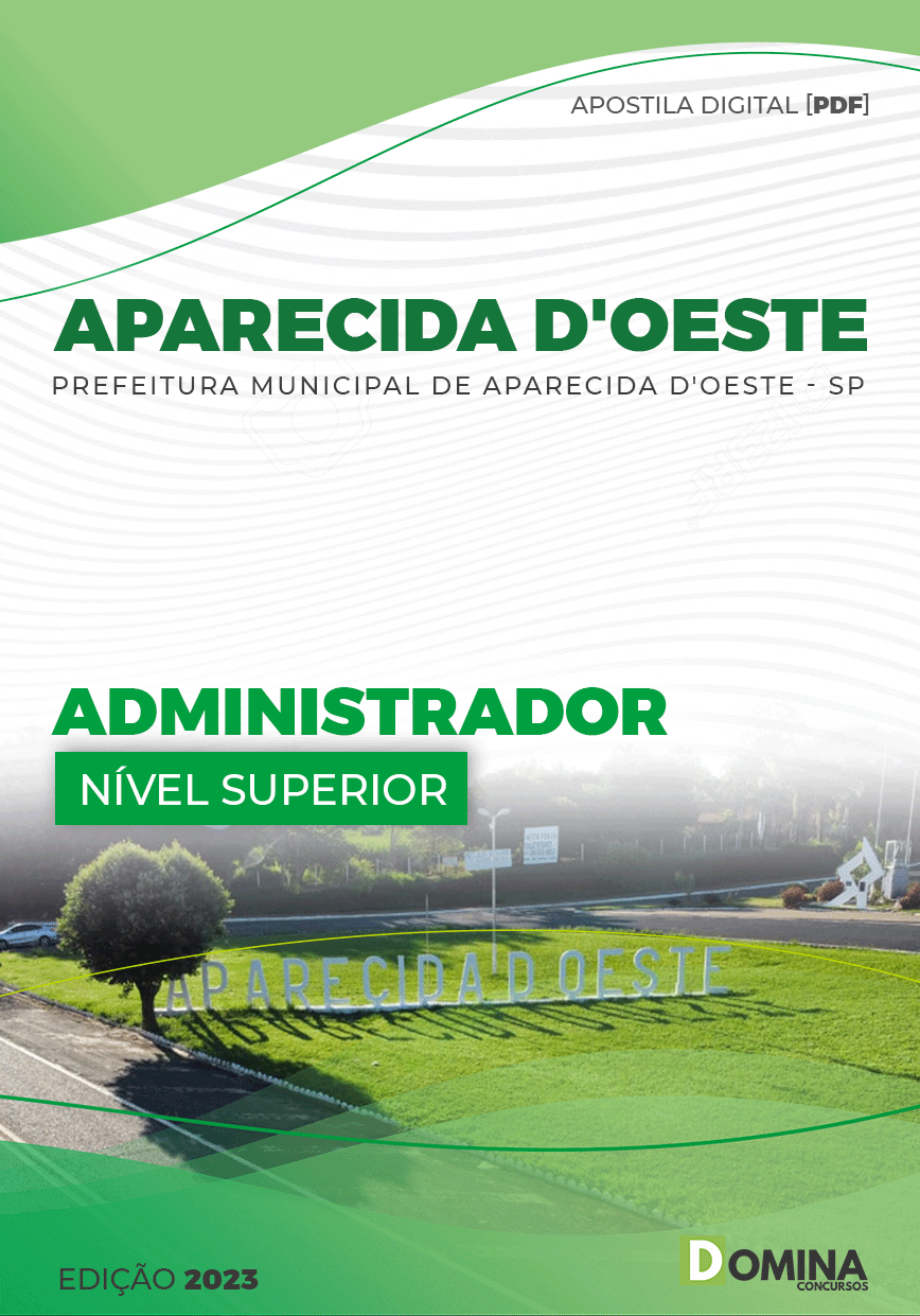 Apostila Pref Aparecida D’Oeste SP 2023 Administrador