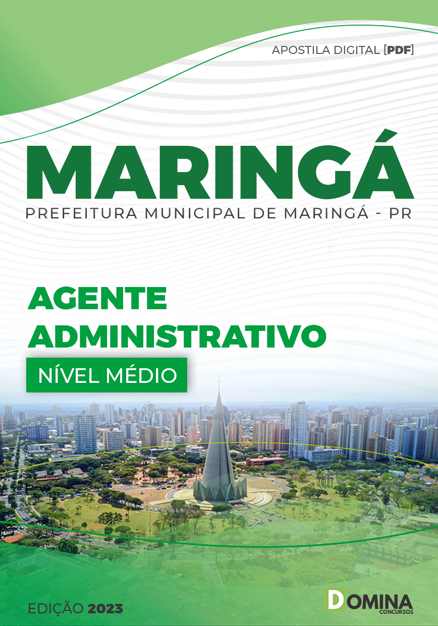 Apostila Pref Maringá PR 2022 Agente Administrativo