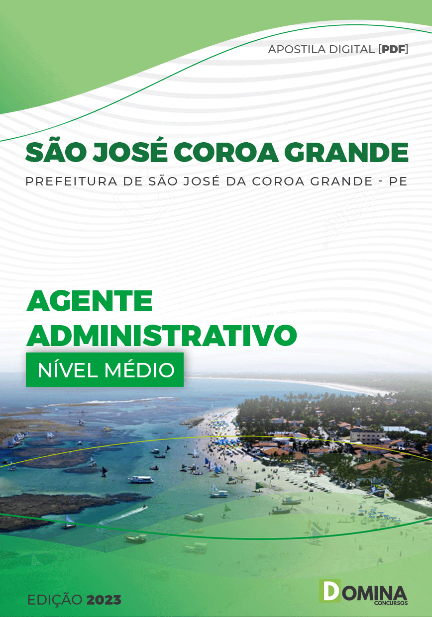Apostila Pref São José Coroa Grande PE 2023 Agente Administrativo