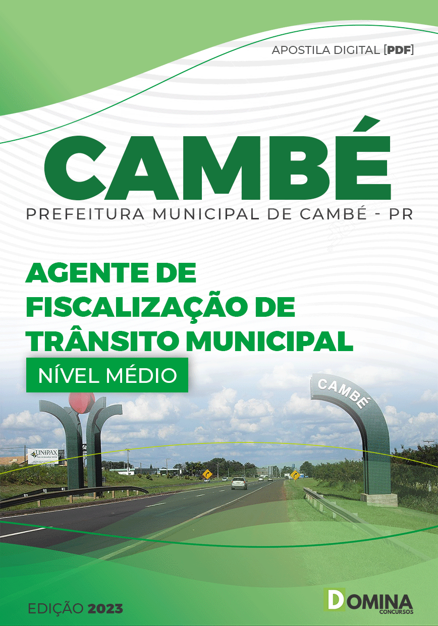 Apostila Pref Cambé PR 2023 Agente Fiscalização Transporte Municipal