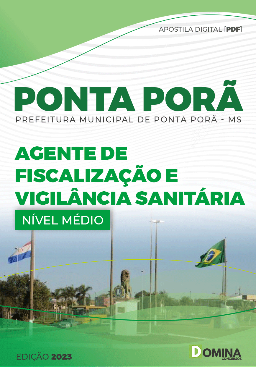 Apostila Pref Ponta Porã MG 2023 Agente Fiscalização Sanitária