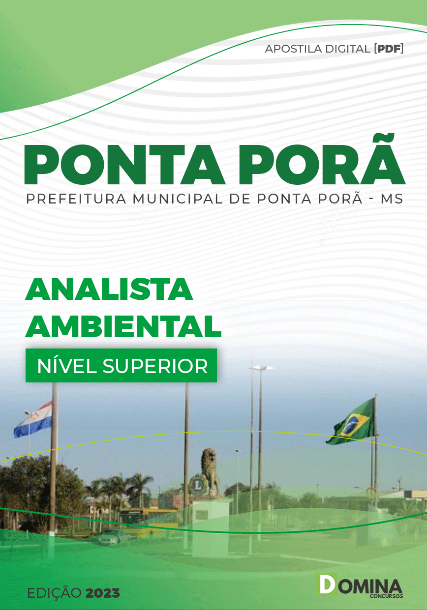Apostila Digital Pref Ponta Porã MG 2023 Analista Ambiental