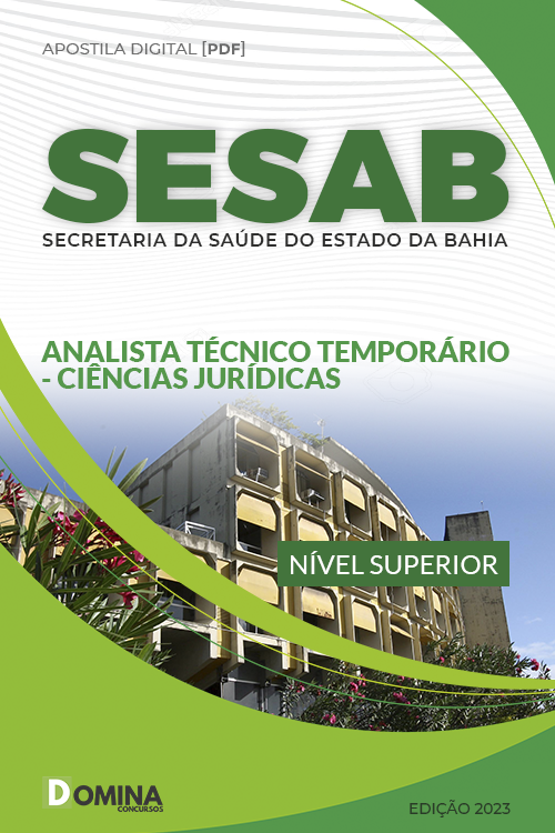 Apostila SESAB 2023 Analista Técnico Temporário Ciências Jurídicas