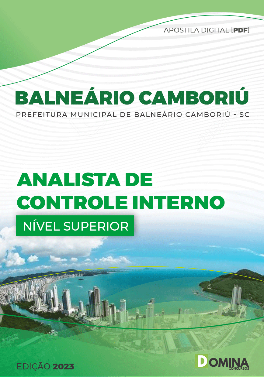 Apostila Pref Balneário Camboriú SC 2023 Analista Controle Interno