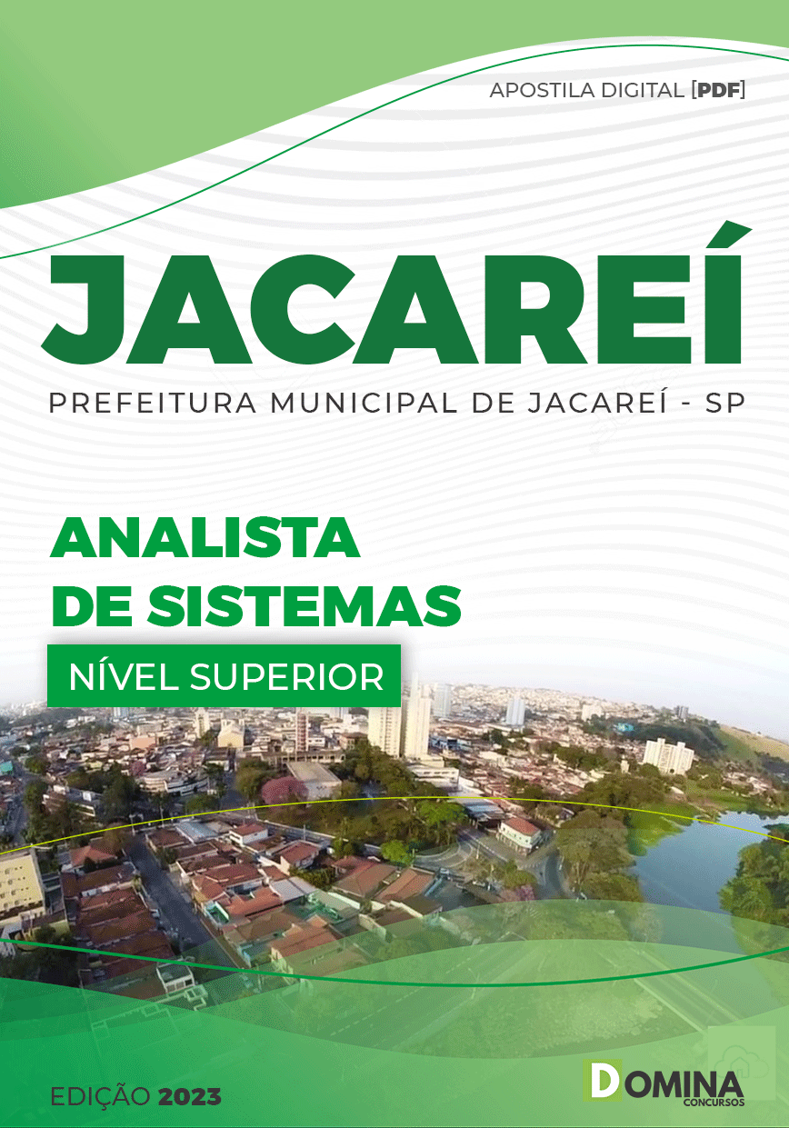 Apostila Concurso Pref Jacareí SP 2023 Analista Sistema