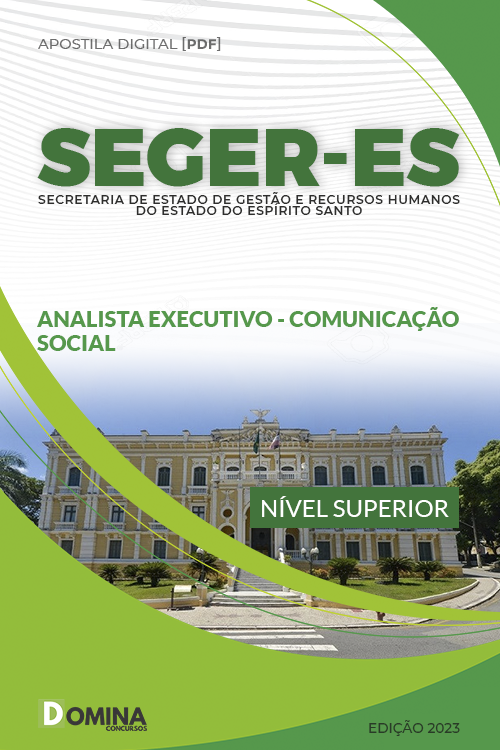 Apostila SEGER ES 2023 Analista Executivo Comunicação Social