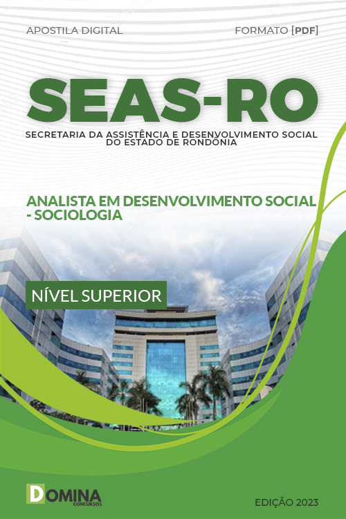 Apostila SEAS RO 2023 Analista Desenvolvimento Sociologia