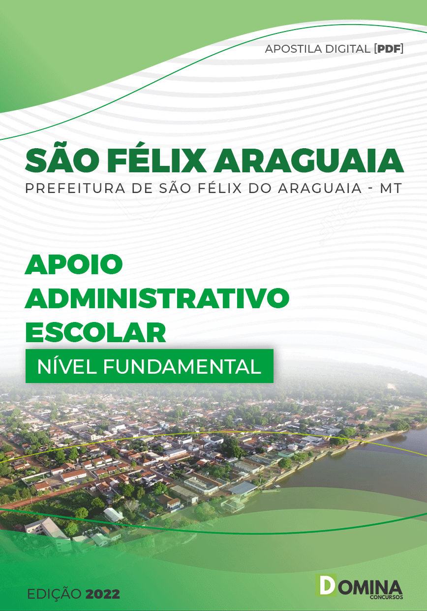 Apostila Pref São Félix Araguaia MT 2022 Apoio Adm Escolar
