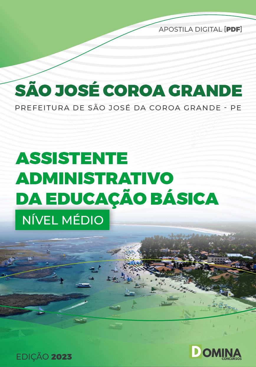 Apostila Pref São José Coroa Grande PE 2023 Assistente Administrativo