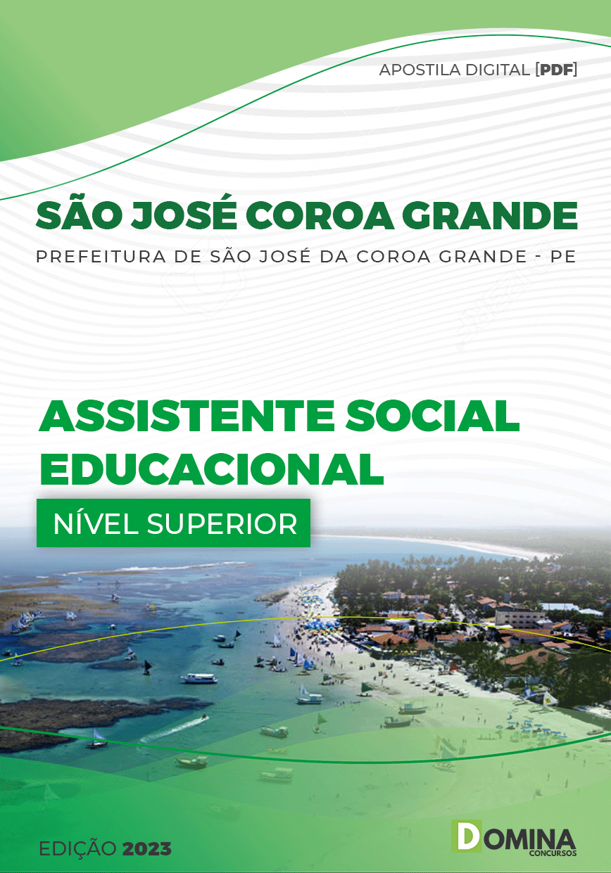 Apostila Pref São José Coroa Grande PE 2023 Assistente Social Educ