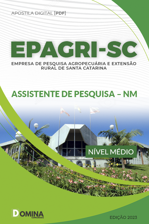Apostila Digital EPAGRI SC 2023 Assistente Pesquisa NM
