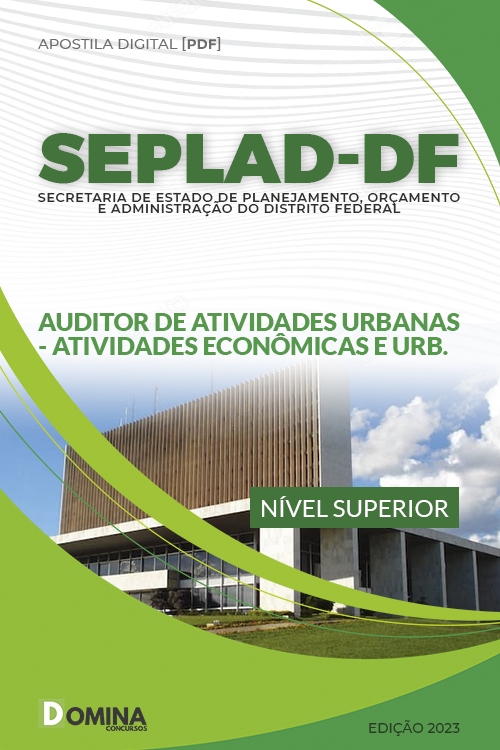 Apostila SEPLAD DF 2023 Auditor Atividades Urbanas Econômicas Urbanas