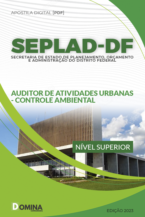 Apostila SEPLAD DF 2023 Auditor Atividades Urbanas Controle Ambiental