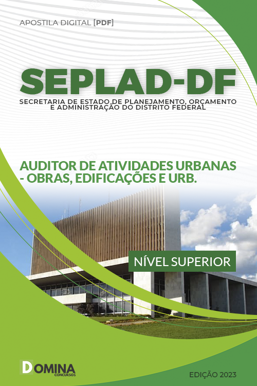 Apostila SEPLAD DF 2023 Auditor Atividades Urbanas Edific Urbanismo
