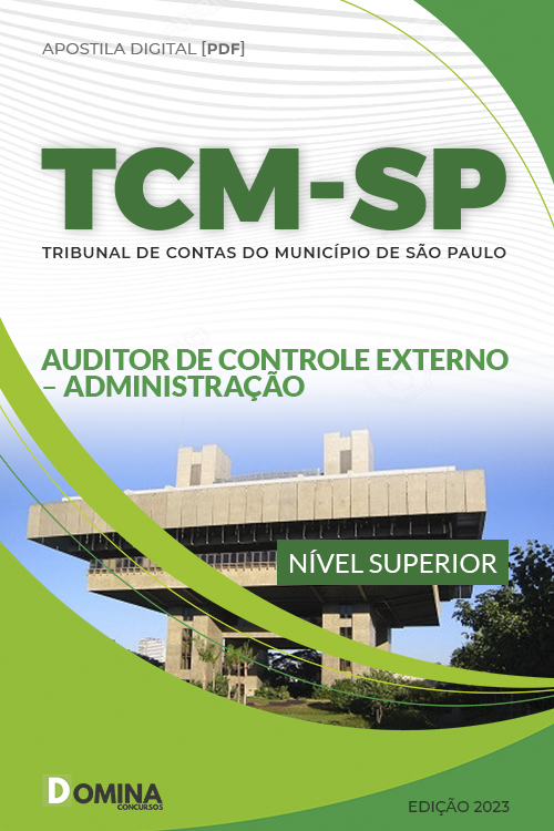 Apostila TCM SP 2023 Auditor Controle Externo Administração