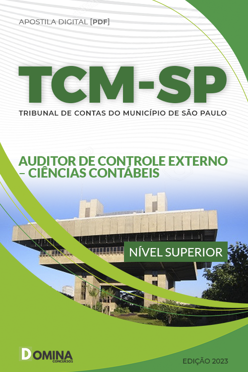 Apostila TCM SP 2023 Auditor Controle Externo Ciências Contábeis