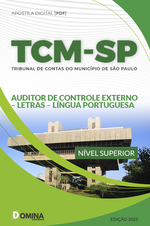 Apostila TCM SP 2023 Auditor Controle Externo Língua Portuguesa