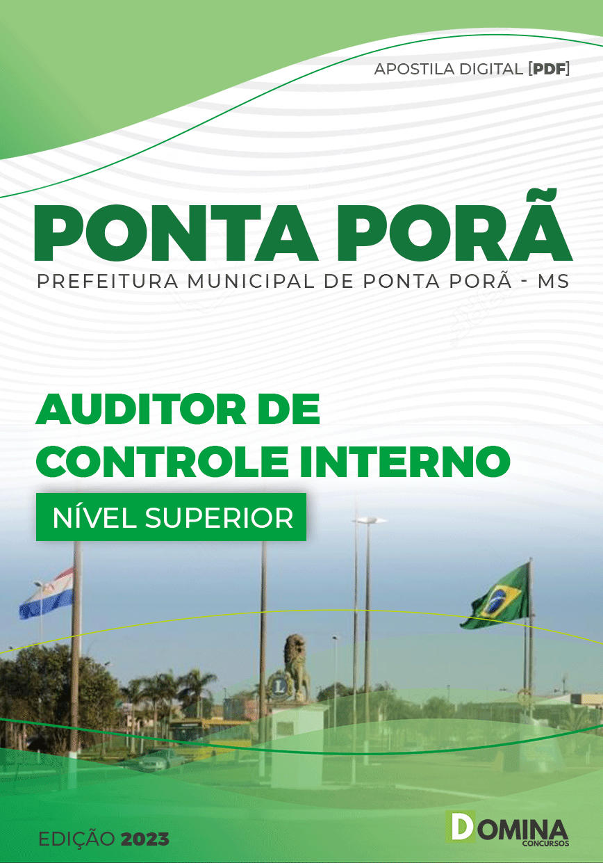 Apostila Pref Ponta Porã MG 2023 Auditor Controle Interno