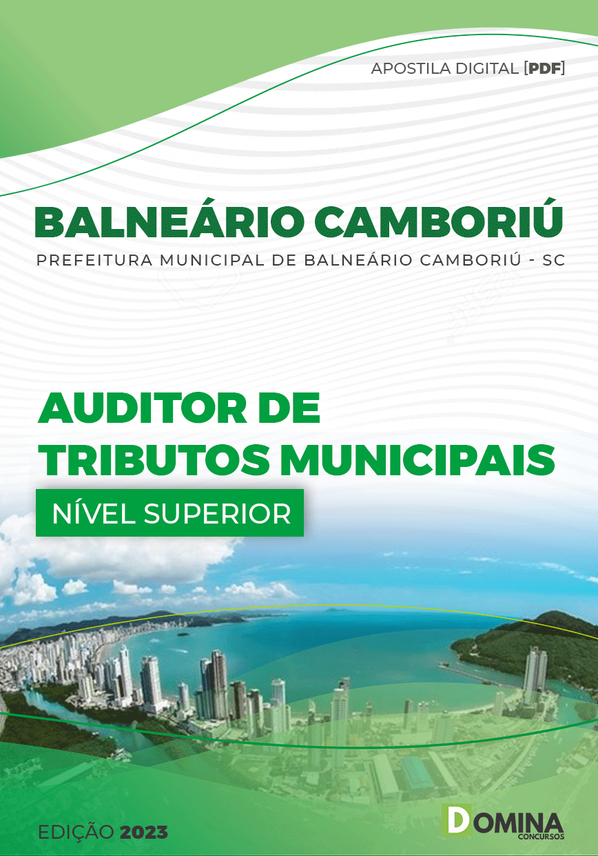 Apostila Pref Balneário Camboriú SC 2023 Auditor Tributos Municipais
