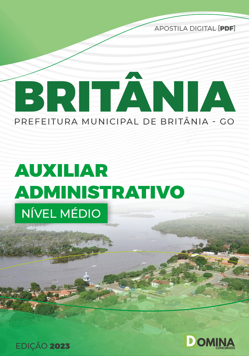 Apostila Concurso Pref Britânia GO 2023 Auxiliar Administrativo