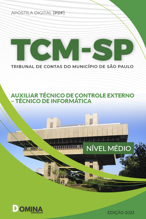 Apostila TCM SP 2023 Auxiliar Técnico Tecnologia Informação