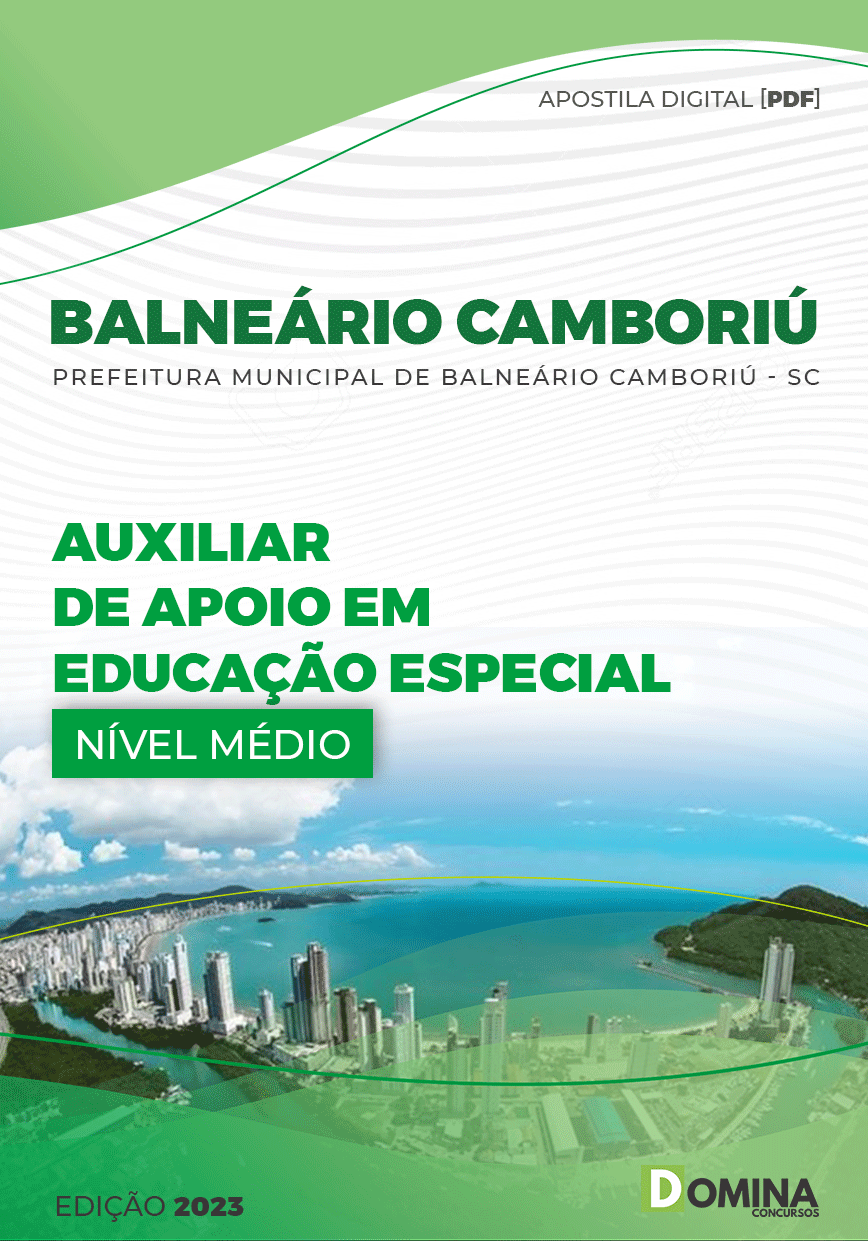 Apostila Pref Balneário Camboriú SC 2023 Auxiliar Apoio Educ Especial