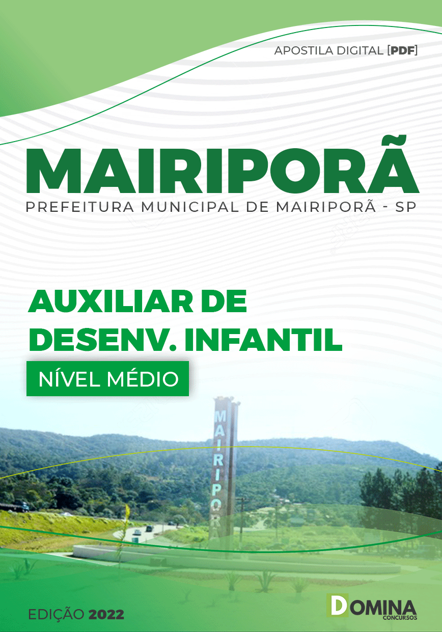Apostila Pref Mairiporã SP 2022 Auxiliar Desenvolvimento Infantil