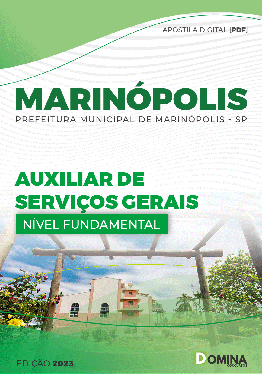 Apostila Pref Marinópolis SP 2023 Auxiliar Serviços Gerais