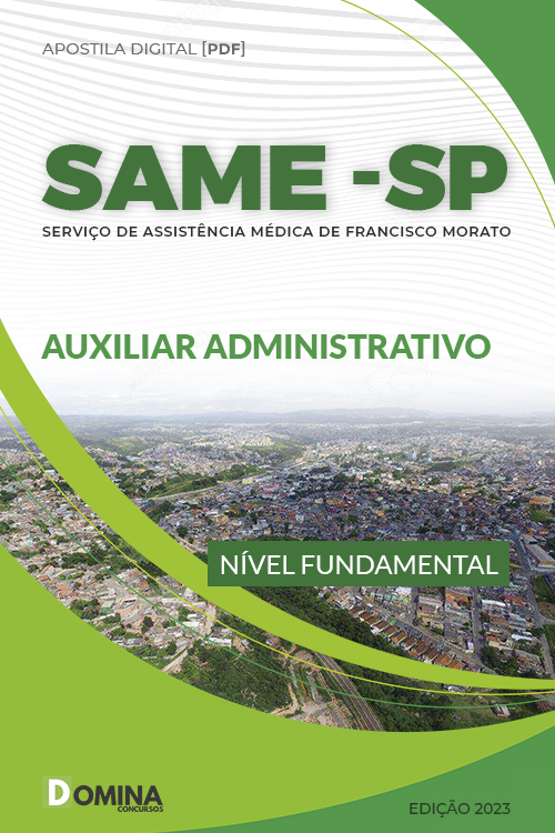 Apostila Digital SAME SP 2023 Auxiliar Administrativo