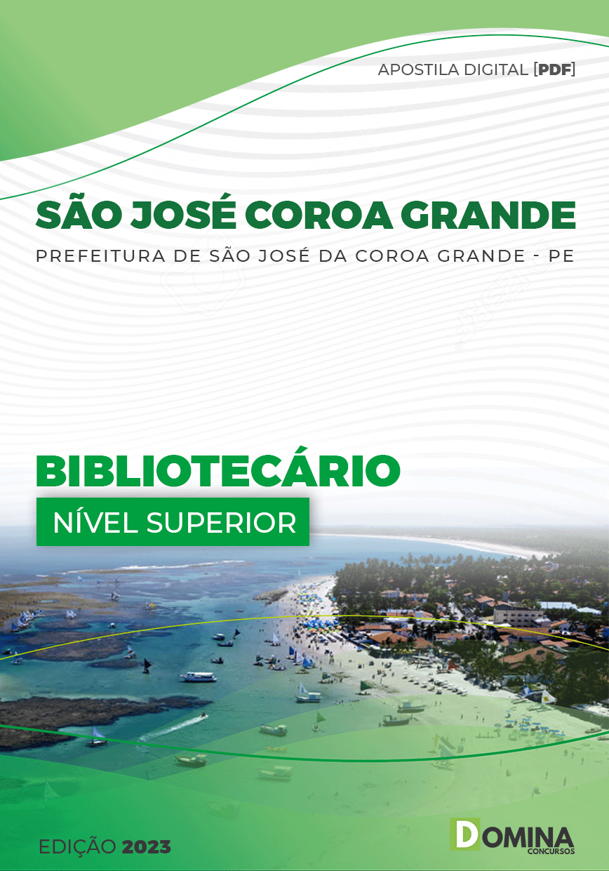 Apostila Pref São José Coroa Grande PE 2023 Bibliotecário