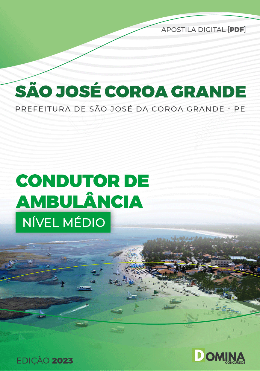 Apostila Pref São José Coroa Grande PE 2023 Condutor Ambulância