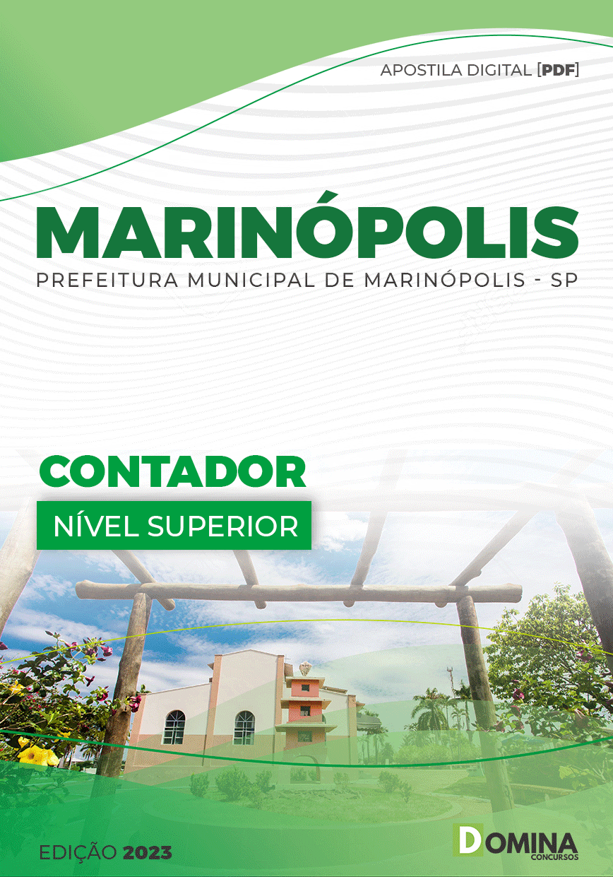 Apostila Digital Pref Marinópolis SP 2023 Contador
