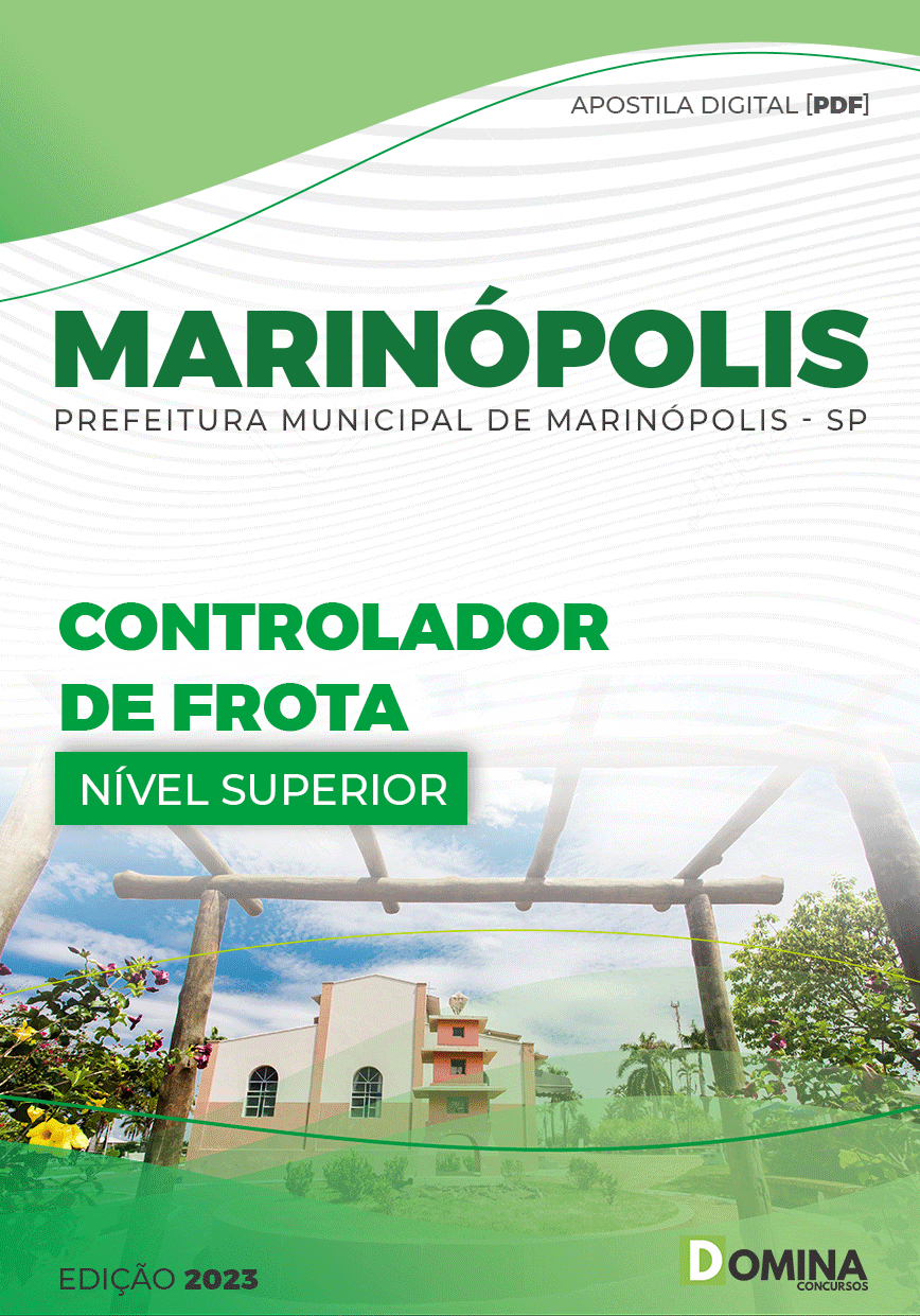 Apostila Digital Pref Marinópolis SP 2023 Controlador Frota