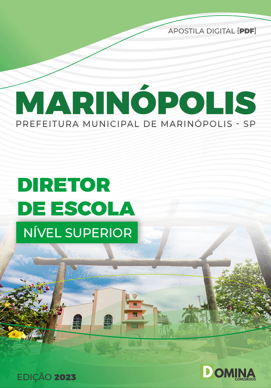 Apostila Digital Pref Marinópolis SP 2023 Diretor Escola
