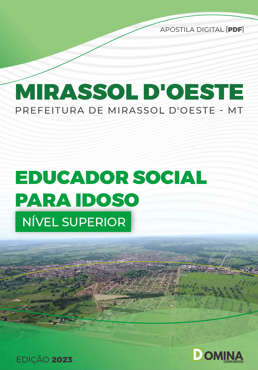 Apostila Pref Mirassol D’oeste MT 2023 Educador Social Idoso