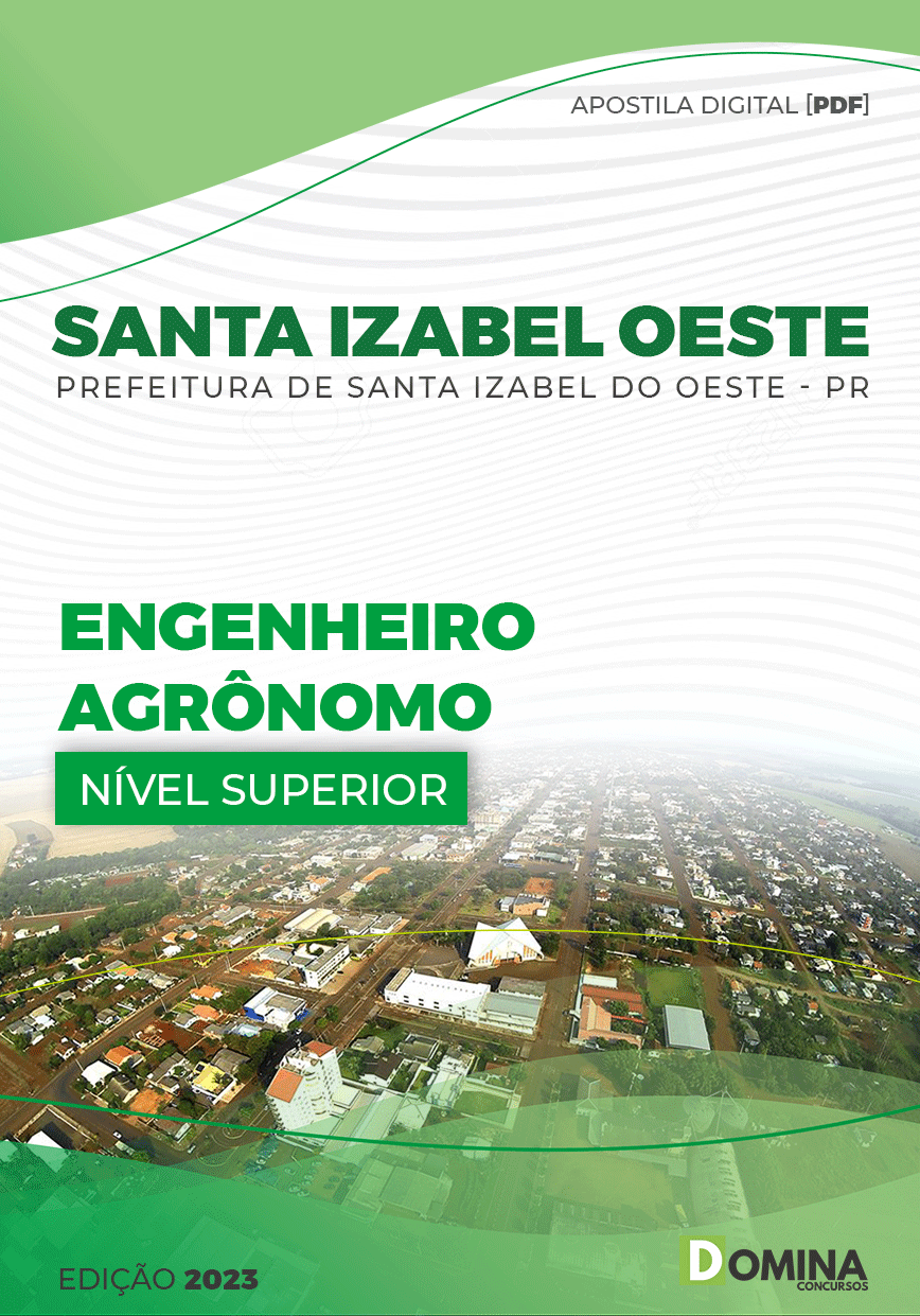 Apostila Pref Santa Izabel Oeste PR 2023 Engenheiro Agrônomo