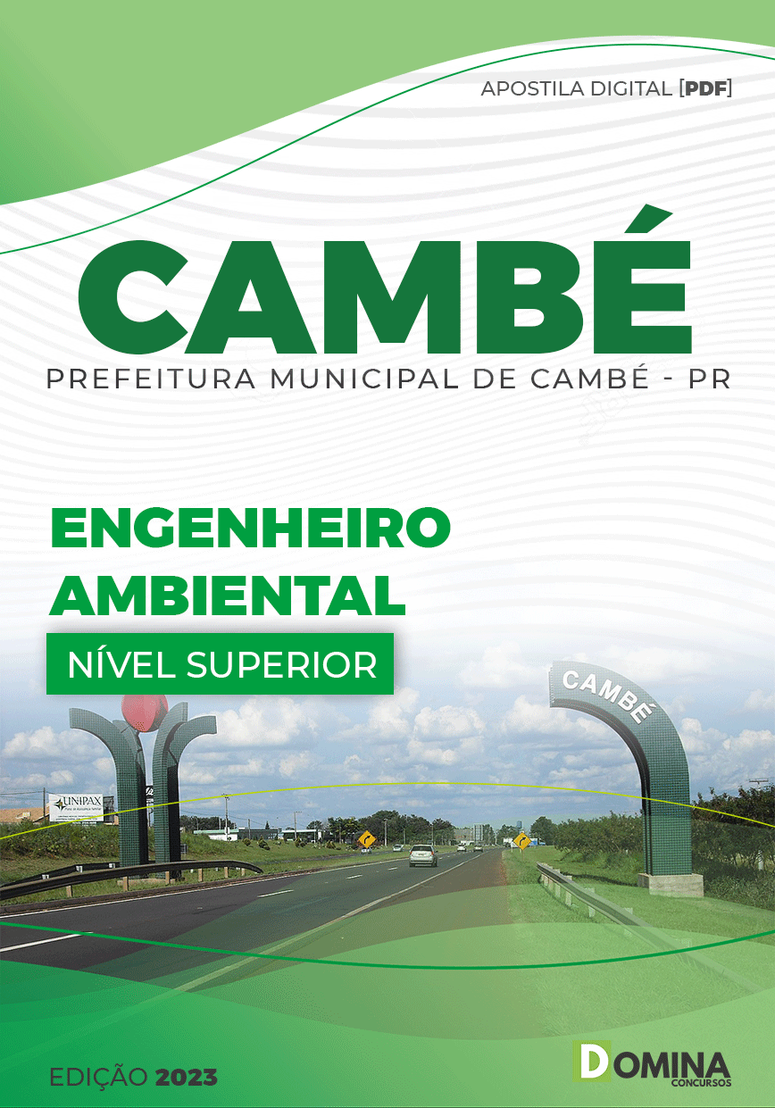 Apostila Pref Cambé PR 2023 Engenheiro Ambiental