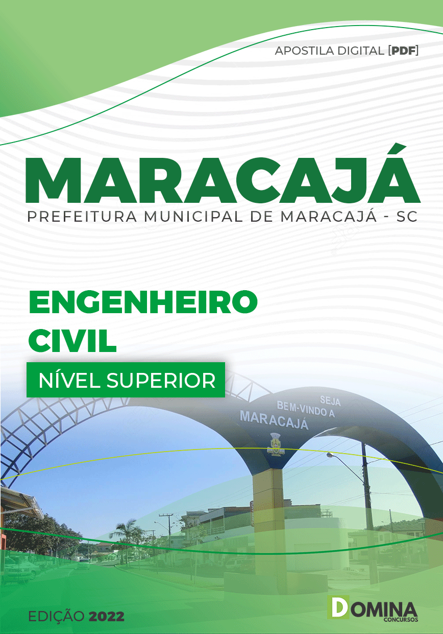 Apostila Digital Pref Maracajá SC 2022 Engenheiro Civil