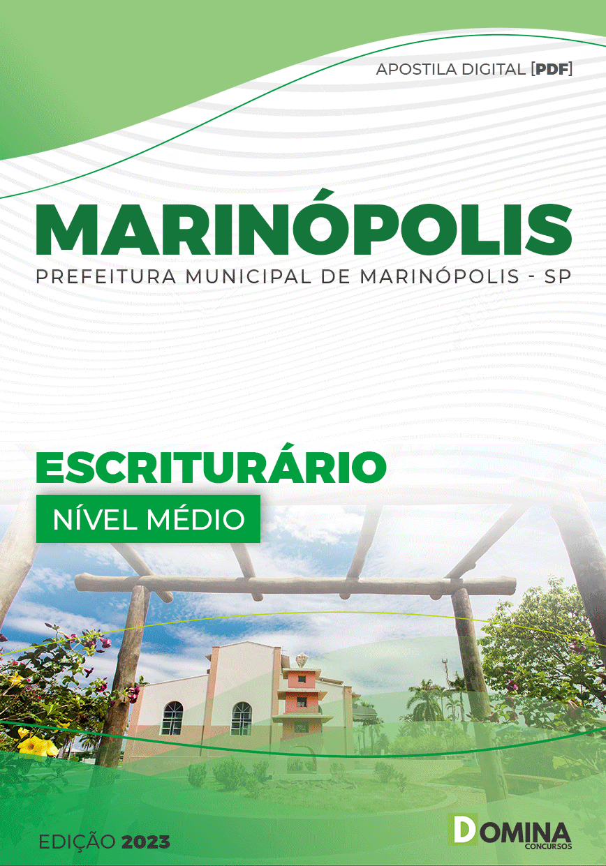 Apostila Digital Pref Marinópolis SP 2023 Escriturário