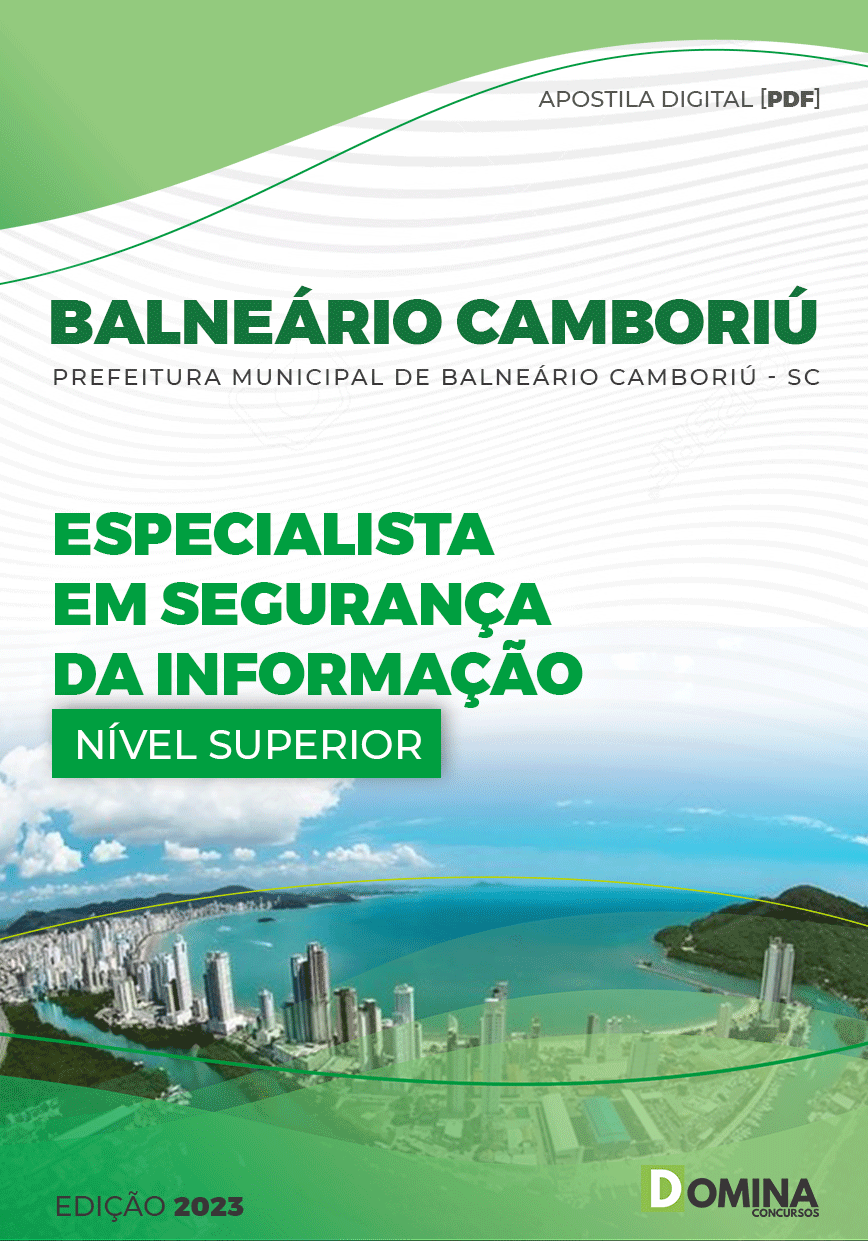 Apostila Pref Balneário Camboriú SC 2023 Espec Sistemas Informação